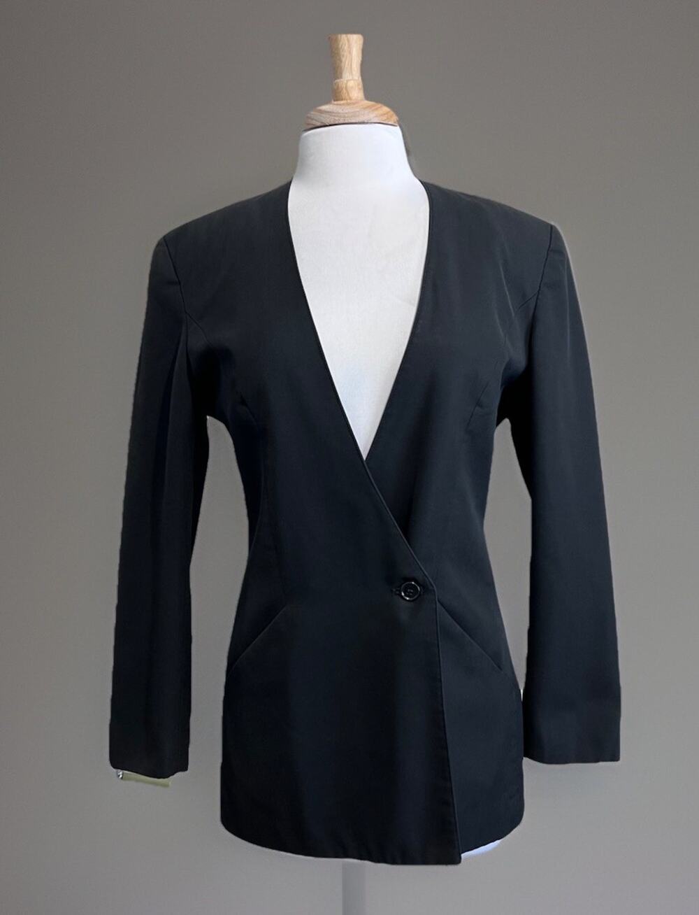 UTY Blazer Wool Blend Server Bartender Classic Blazer Uniform Women's 8 Black